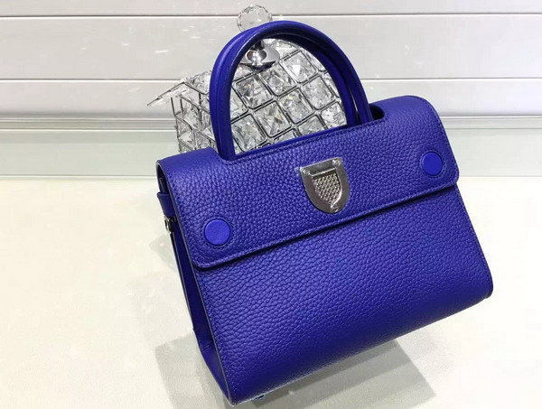 Mini Diorever Bag in Blue Bullcalf Leather for Sale