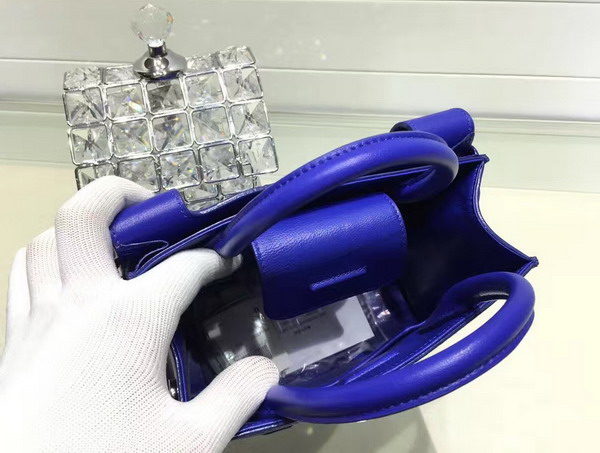 Mini Diorever Bag in Blue Bullcalf Leather for Sale