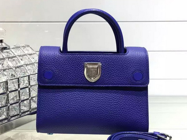 Mini Diorever Bag in Blue Bullcalf Leather for Sale