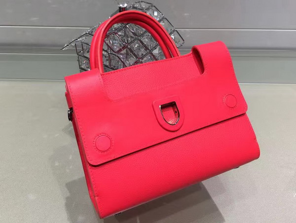 Mini Diorever Bag in Fluorescent Goji Pink Bullcalf Leather for Sale