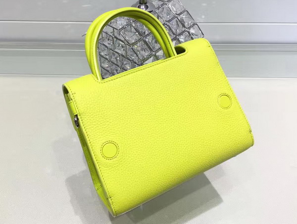 Mini Diorever Bag in Lemon Yellow Bullcalf Leather for Sale