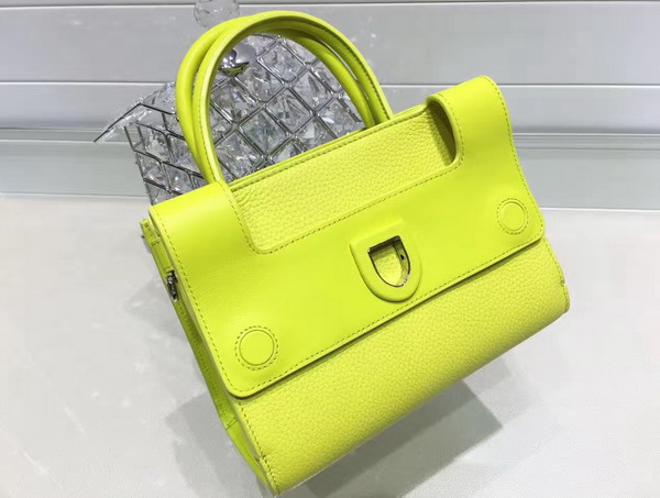 Mini Diorever Bag in Lemon Yellow Bullcalf Leather for Sale