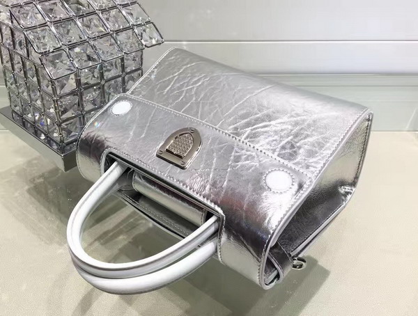 Mini Diorever Bag in Silver Calf Leather for Sale