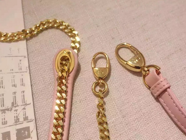 Mini Lady Dior Bag Pink Lambskin Gold Hardwares for Sale