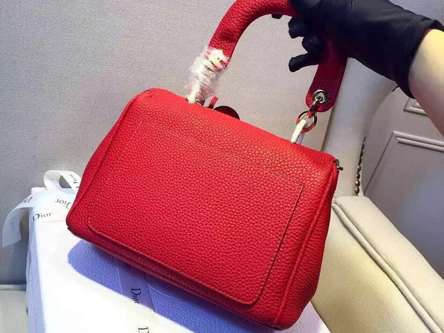 Small Be Dior Bag Red Bullcalf Leather for Sale