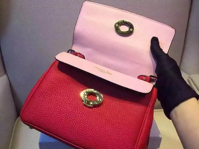 Small Be Dior Bag Red Bullcalf Leather for Sale