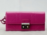 miss dior decouverte wallet in fuchsia patent leather for Sale
