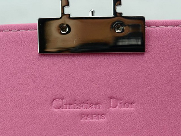 miss dior decouverte wallet in pink patent leather for Sale