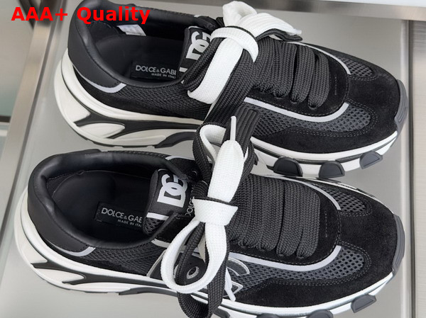 DG Country Road Nylon and Leather Sneakers Multicolor Black and White Replica