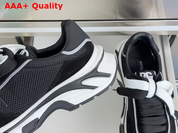 DG Country Road Nylon and Leather Sneakers Multicolor Black and White Replica