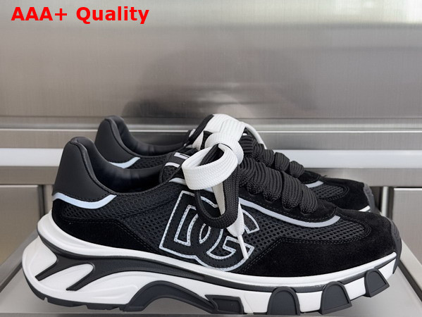 DG Country Road Nylon and Leather Sneakers Multicolor Black and White Replica