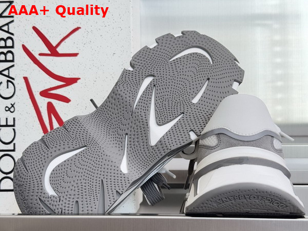 DG Country Road Nylon and Leather Sneakers Multicolor White and Grey Replica
