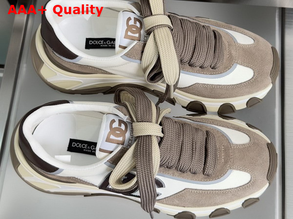 DG Country Road Sneakers in Fabric and Calfskin White and Beige Replica