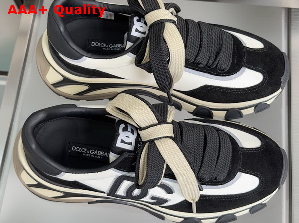 DG Country Road Sneakers in Fabric and Calfskin White and Black Replica
