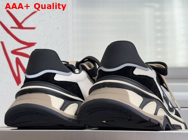 DG Country Road Sneakers in Fabric and Calfskin White and Black Replica