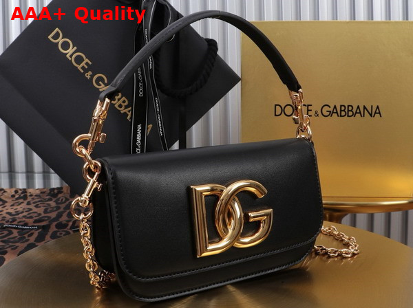 Dolce Gabbana 35 Crossbody Bag in Black Calfskin Replica