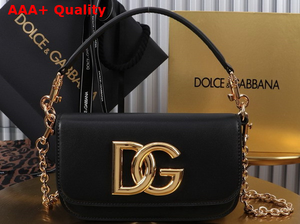 Dolce Gabbana 35 Crossbody Bag in Black Calfskin Replica