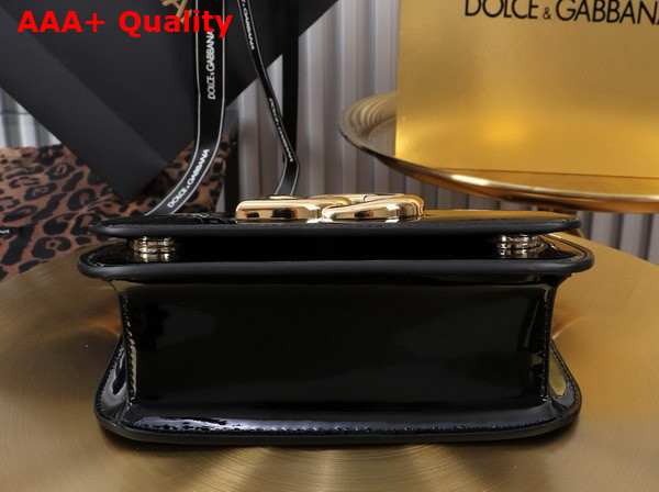 Dolce Gabbana 35 Crossbody Bag in Black Patent Calfskin Replica
