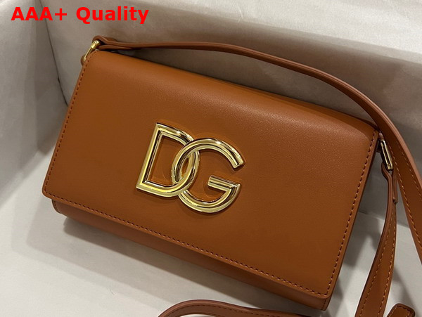 Dolce Gabbana Calfskin 3 5 Clutch Brown Replica