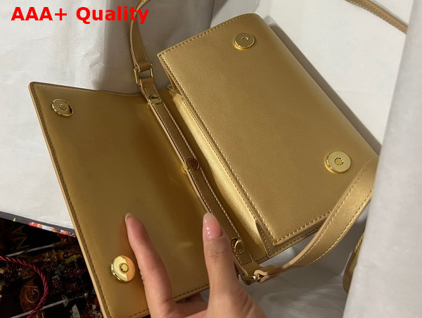 Dolce Gabbana Calfskin 3 5 Clutch Gold Replica