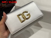 Dolce Gabbana Calfskin 3 5 Clutch Silver Replica