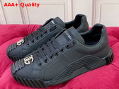 Dolce Gabbana Calfskin NS1 Sneakers with DG Logo Black Replica