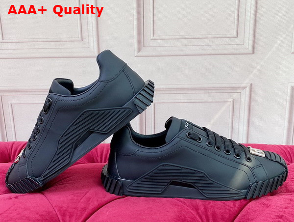 Dolce Gabbana Calfskin NS1 Sneakers with DG Logo Black Replica