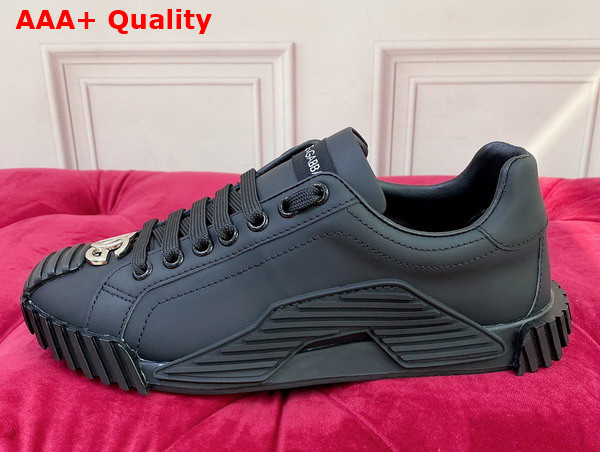 Dolce Gabbana Calfskin NS1 Sneakers with DG Logo Black Replica