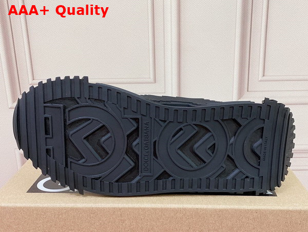 Dolce Gabbana Calfskin NS1 Sneakers with DG Logo Black Replica
