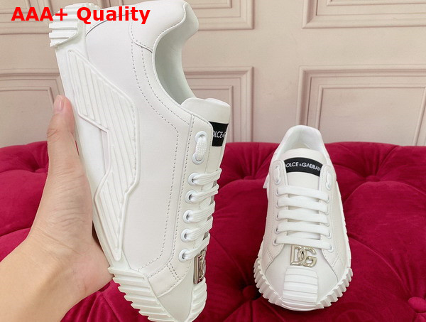 Dolce Gabbana Calfskin NS1 Sneakers with DG Logo White Replica