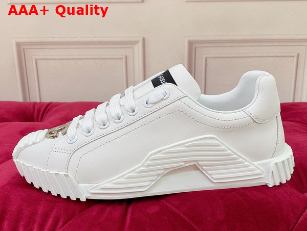 Dolce Gabbana Calfskin NS1 Sneakers with DG Logo White Replica