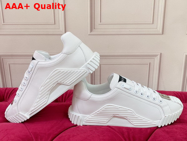 Dolce Gabbana Calfskin NS1 Sneakers with DG Logo White Replica