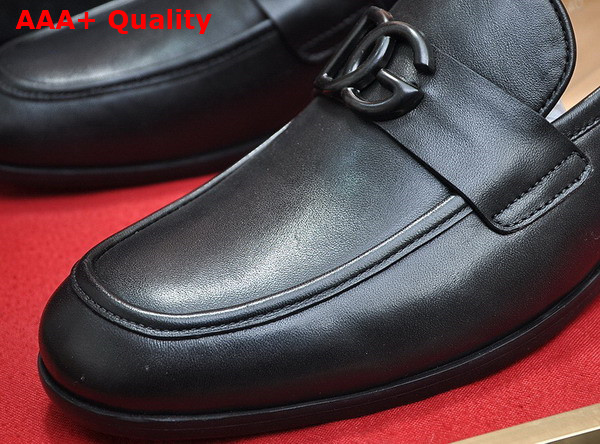 Dolce Gabbana Calfskin Slippers in Black for Men Replica