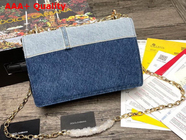 Dolce Gabbana DG Girls Bag in Patchwork Cenim and Plain Calfskin Denim Replica