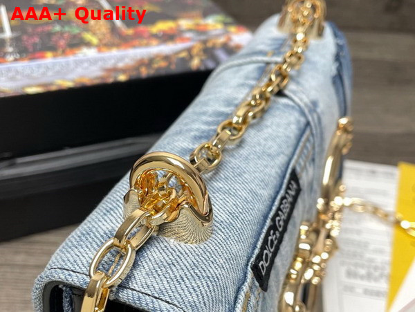 Dolce Gabbana DG Girls Bag in Patchwork Cenim and Plain Calfskin Denim Replica