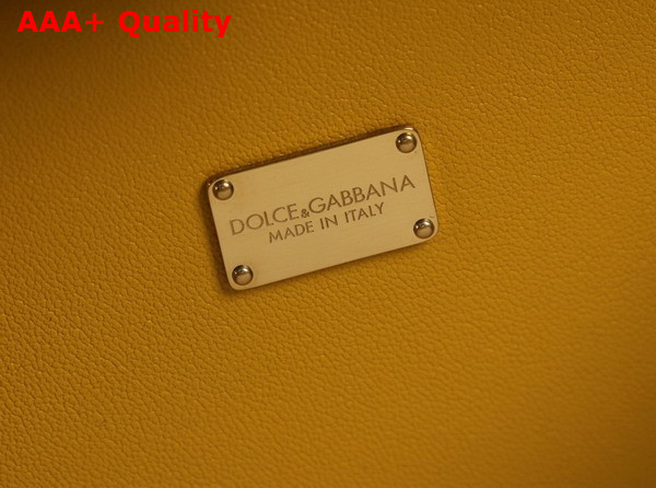 Dolce Gabbana DG Logo Bag Box Handbag Gold Mirrored Effect Calfskin Replica