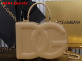 Dolce Gabbana DG Logo Bag Box Handbag in Beige Calfskin Replica