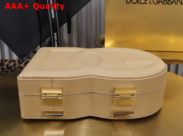 Dolce Gabbana DG Logo Bag Box Handbag in Beige Calfskin Replica