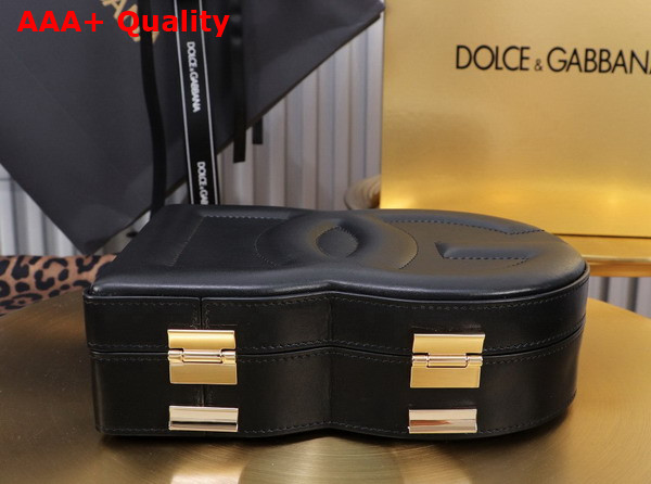 Dolce Gabbana DG Logo Bag Box Handbag in Black Calfskin Replica
