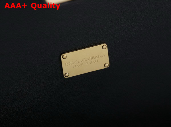 Dolce Gabbana DG Logo Bag Box Handbag in Black Calfskin Replica