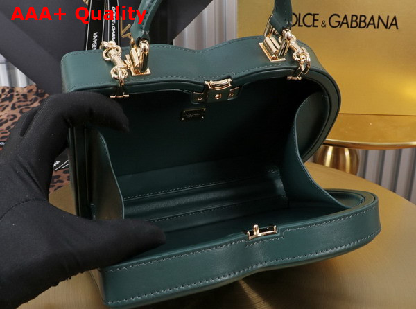 Dolce Gabbana DG Logo Bag Box Handbag in Green Calfskin Replica