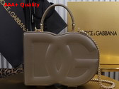 Dolce Gabbana DG Logo Bag Box Handbag in Grey Calfskin Replica