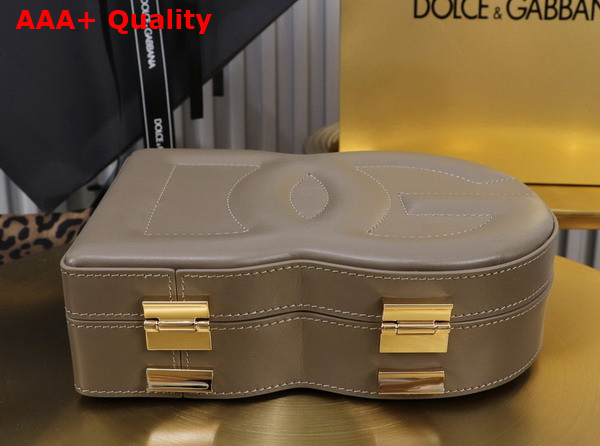 Dolce Gabbana DG Logo Bag Box Handbag in Grey Calfskin Replica