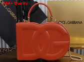 Dolce Gabbana DG Logo Bag Box Handbag in Orange Calfskin Replica