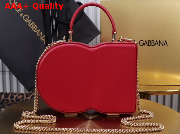 Dolce Gabbana DG Logo Bag Box Handbag in Red Calfskin Replica