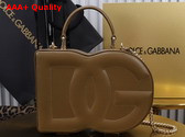 Dolce Gabbana DG Logo Bag Box Handbag in Tan Calfskin Replica