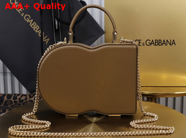 Dolce Gabbana DG Logo Bag Box Handbag in Tan Calfskin Replica