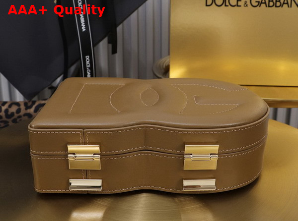 Dolce Gabbana DG Logo Bag Box Handbag in Tan Calfskin Replica