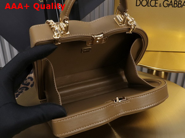 Dolce Gabbana DG Logo Bag Box Handbag in Tan Calfskin Replica