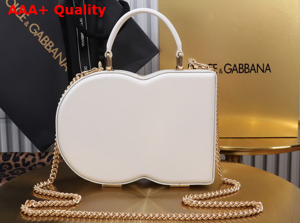 Dolce Gabbana DG Logo Bag Box Handbag in White Calfskin Replica